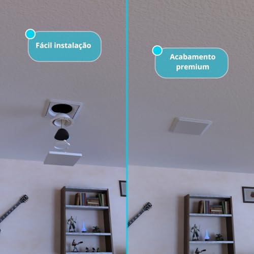 Suporte de Embutir no Teto Linha LUX para Alexa Echo Pop - Branco