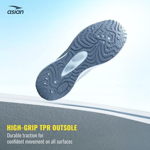 Image of ASIAN Quantum-35 Men's Running Shoes | Lightweight Water-Resistant Upper, Adaptive Fit with Memory Foam & TPR Grip Sole | Ideal for Running, Gym & Daily Training