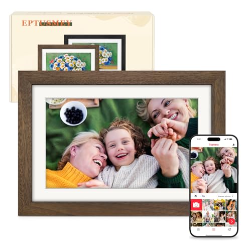 Frameo Digitaler Bilderrahmen WLAN 10.1 Zoll Walnussholz Elektronischer Bilderrahmen mit 32GB, 1280 * 800 HD IPS Touchscreen, Fotos/Videos Teilen über Frameo APP, Geschenk für Männer und Frauen Frameo Digitaler Bilderrahmen WLAN 10.1 Zoll Walnussholz Elektronischer Bilderrahmen mit 32GB, 1280 * 800 HD IPS Touchscreen, Fotos/Videos Teilen über Frameo APP, Geschenk für Männer und Frauen