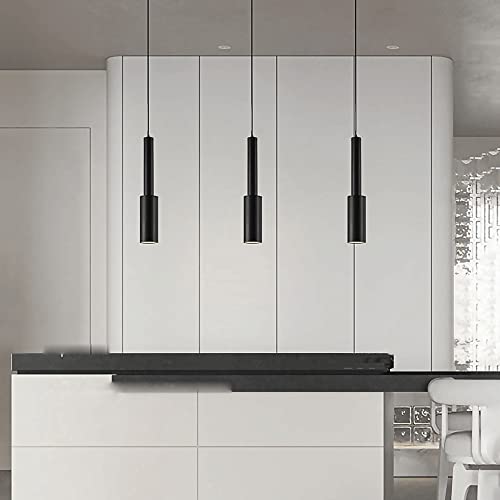 Candelabros de flauta negra suspendidos LED para techos altos de dormitorios 7