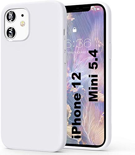 REALCASE iPhone 12 Mini Case, Liquid Silicone Back Cover Designed for iPhone 12 Mini 5.4 (White)