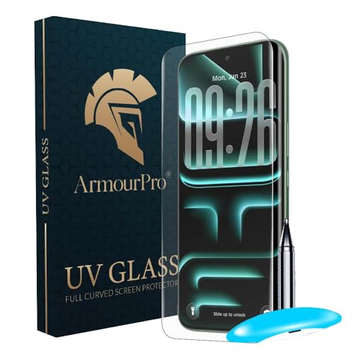 Image of ArmourPro UV Glue Tempered Glass for Infinix Note Edge - Curved Screen Protector, 9H Anti Scratch, Edge-to-Edge Coverage, HD Clarity, Smooth Touch
