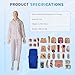 Medical Mannequin for Training, Multifunctional Patient Care Skills Training Manikin with 4 Decubitus Care Module & 8 Trauma Module & 16 Advanced Trauma Module for Nursing Teaching Education (Trauma)