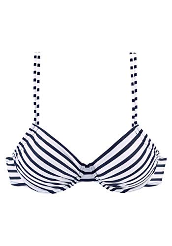 Venice Beach Bikini Oberteil Mix-Kini, weiß-marine, B42