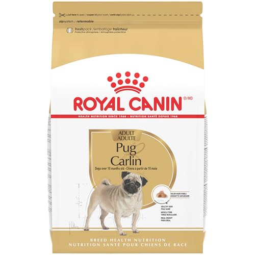 Royal Canin Breed Health Nutrition Pug Adult Dry Dog Food, 10 lb Bag
