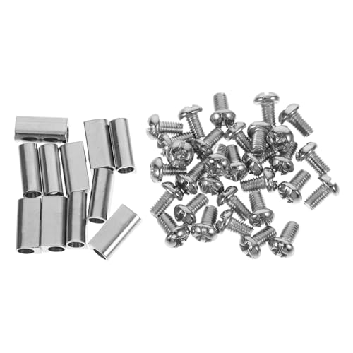 Angoily 10 piezas Abrazaderas Dúplex de Cuerda de Alambre Inoxidable Clip Ajustable para Cable Resistente y Fácil Instalación para Fijación y Suspensión Segura