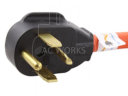 Ac Works [S1430L1430-018] 1.5Ft Stw 10/4 Nema 14-30P 30Amp 4-Prong Dryer Plug To L14-30R 4-Prong 30Amp Generator Locking Female Connector #TOP2