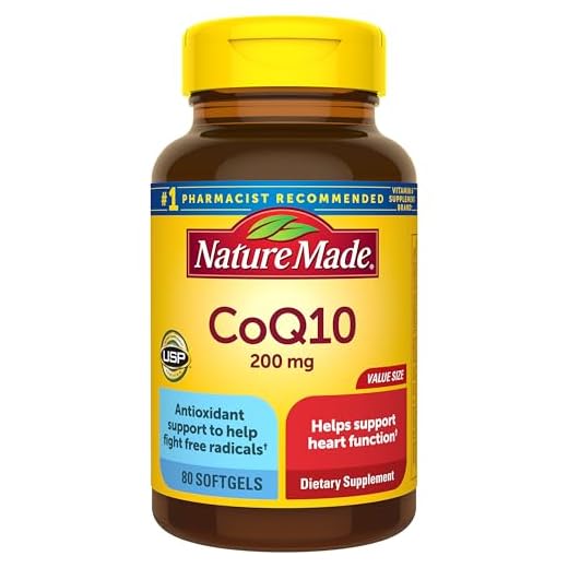 Nature Made CoQ10 200 mg, Dietary Supplement for Heart Health Support, 80 Softgels, 80 Day Supply