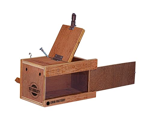 Image of CRIBFACTORY African Love Bird Breeding Box | Wooden Nesting Box for Birds | Durable Plywood | 10X6X6 INCH | Transparent Glass Window with Slider | Safe Non-Toxic | Easy to Mount | Aviary Nesting Box