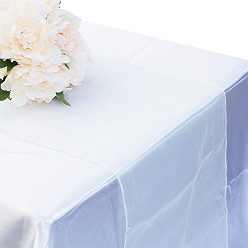 ERRVA Runner da tavolo in organza velata 50 pezzi 30x275 cm decorazione della casa fiocchi per sedie decorazione del telaio per banchetti di feste decorazione della tavola di nozze-verde oliva