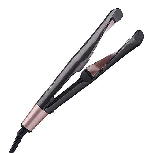 Volwco Rizador de pelo, 2 en 1, alisador y rizador de cabello con placa de cerámica, pantalla LCD, temperatura ajustable, giratorio, múltiples estilizadores para cabello largo, corto, húmedo y seco Cover