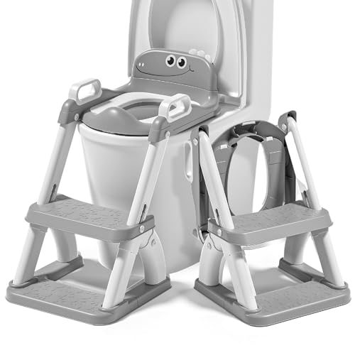 SUPERBE BEBE - Réducteur de toilette enfant avec marche – Siège WC pliable pour apprentissage de la propreté – Rehausseur WC enfant avec escalier antidérapant – Pour garçons et filles - -6%