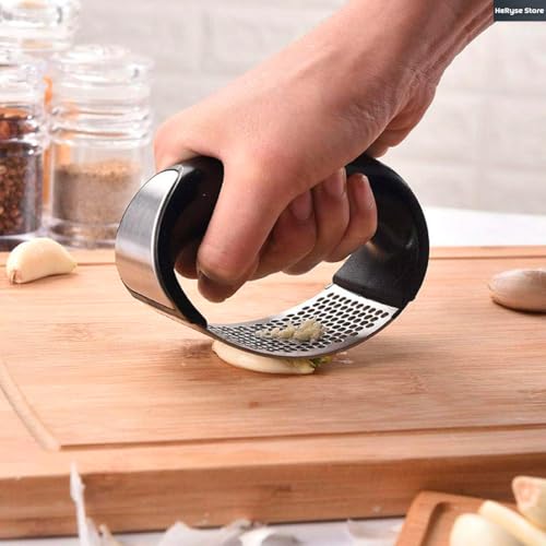 Espremedor de Alho Manual em Aço Inox Premium Prático e Resistente Triturador e Amassador de Alho Fá