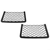 Maille élastique de qualité supérieure : fabriqué avec des poches en maille hautement élastiques dans un design noir élégant, ce filet de rangement offre une grande capacité de transport pour vos effets personnels, ils restent en sécurité pendant le voyage.