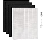 NXBHG Replacement Filter for Winix D480, Replacement Filter D4, 1 Pack Replacement D4+3 Pack Activated Carbon Filters, Part Number 1712-0100-00