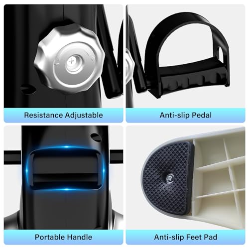 Image of Under Desk Bike Pedal Exerciser, Mini Exercise Bike for Arm /Leg Exercise, Portable Peddler with LCD Display