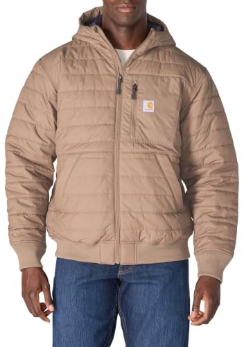 Image of Carhartt Men's Rain Defender Relaxed Fit Lightweight Insulated Hooded Jacket