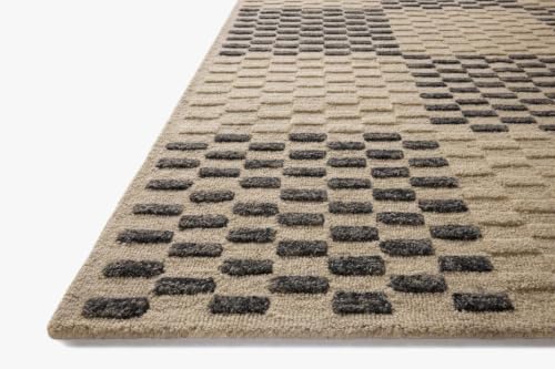 Image of Modern Abstract Hand Tufted Wool Floor Carpet for Home decore Living Room|Home and Bedroom & Hall 2x6 feet (60 x 120cm) Camel H16