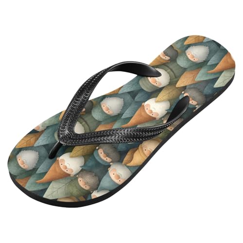 Flip Flop Sandals Tree Gnome Print for Women Men Beach Outdoor XS2