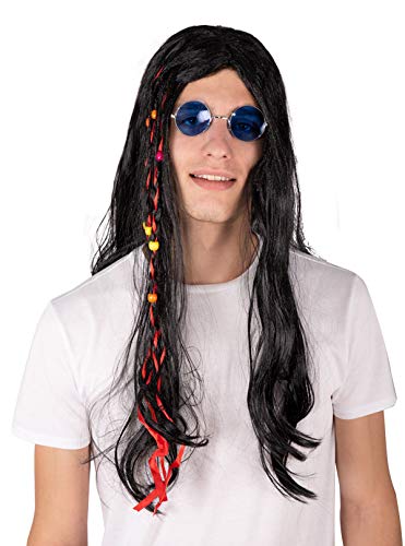 P' Tit Clown Parrucca Hippie Uomo - Raide con
