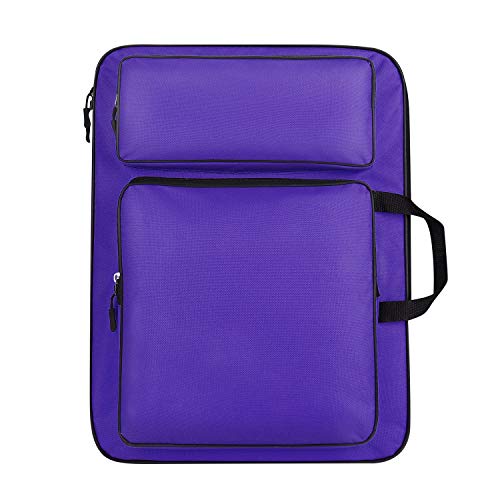 Image of Art Portfolio Carry Case Bag Drawboard Tote Handheld Storage Portable Shoulder Lightweight Box for 8k Sketch Pad Artist Drawing Painting Supplies