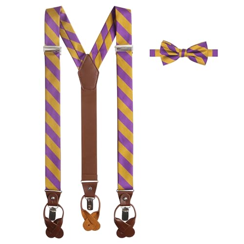 Set Corbata y Tirantes Jacob Alexander College Stripe miniatura 1