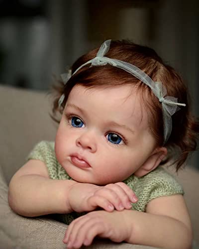 Pinky Lifelike Reborn Baby Dolls Girl 23 inch 57cm Lovely Realistic Looking Vinyl Silicone Newborn Baby Toddler Doll Toy Gift