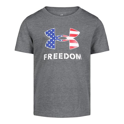 Image of Under Armour Boys' Short Sleeve Core Graphic T-Shirt, Lightweight & Breathable, Relaxed Fit