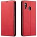 Produktbild QLTYPRI Hülle für Samsung Galaxy A40, Premium Dünne Ledertasche Handyhülle mit Kartenfach Ständer Flip Schutzhülle Kompatibel mit Samsung Galaxy A40 - Rot