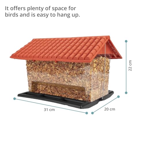 Wildlife Friend I XL Bird House for Hanging for Wild Birds - Bird Feeder, Bird Feed Donor Weatherproof, Bird Lining Station, Feed barn