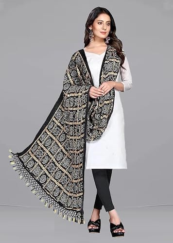 Image of TRENDMALLS Women's Bandhej Chinon Silk Dupatta