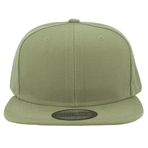 Image of Gelante Snapback Hats for Men - Flat Bill Brim Baseball Cap Hat - Plain Blank Adjustable