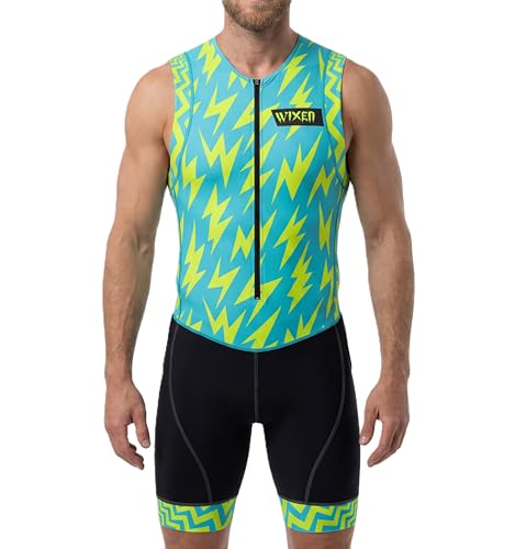 Wixen Men’s Triathlon Suit –Breathable & Padded Tri Suit for