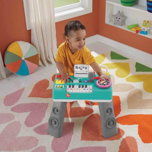Fisher-Price Fun DJ Activity Table Fisher-Price Fun & Learn Music Educational Toy Funny DJ Activity Table for Baby & Toddler HRB61