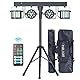 GdjRttk 60W partybar licht, RGBW + Derby Discolicht led Scheinwerfer mit lichtstativ und Fernbedienung, DJ lichtanlage mit dmx-3/6/15CH für KTV, Kirchen, Konzerte, Hochzeiten, Weihnachten