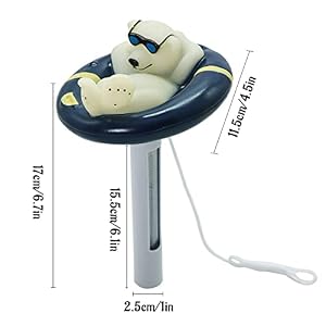 Floating Pool Thermometer, Large Size Easy Read for Water Temperature, Shatter Resistant with String for Outdoor and Indoor Swimming Pools and Spas (Dogs) Floating Pool Thermometer, Large Size Easy Read for Water Temperature, Shatter Resistant with String for Outdoor and Indoor Swimming Pools and Spas (Dogs)
