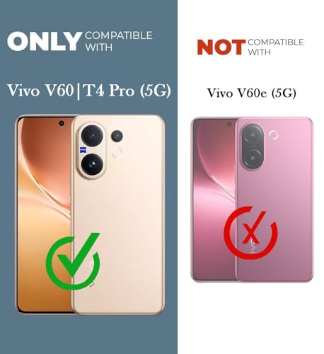 Image of Jkobi Silicone Back Cover Case for Vivo V60 | Vivo T4 Pro (Clear Shockproof Case with Camera Protection | Soft and Flexible | Transparent)
