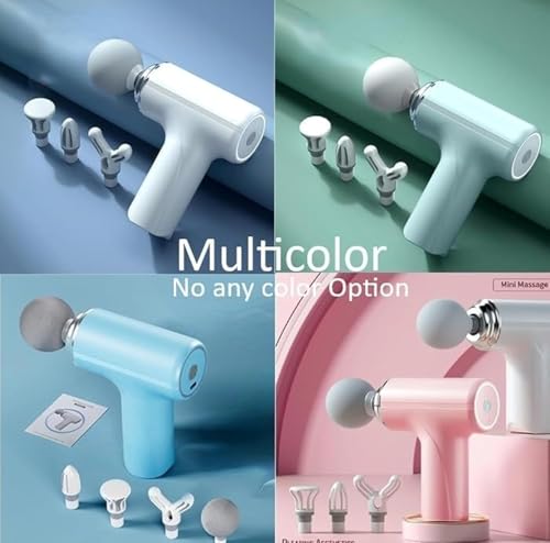 Image of JB'S LAND Mini Massage Gun for Deep Tissue Muscle Relaxation | Cordless Handheld Body Massager with 4 Interchangeable Massage Heads, USB Type-C Charging, Portable Percussion Massager for Neck, Back, Shoulder, Legs & Full Body