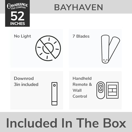 Casablanca Bayhaven 72 inch Indoor/Outdoor Ceiling Fan, Alturas Gold Ceiling Fan, 6 Speed DC Motor ENERGY STAR, 53728, for Patios, Bedrooms, or Living Rooms thumbnail 9