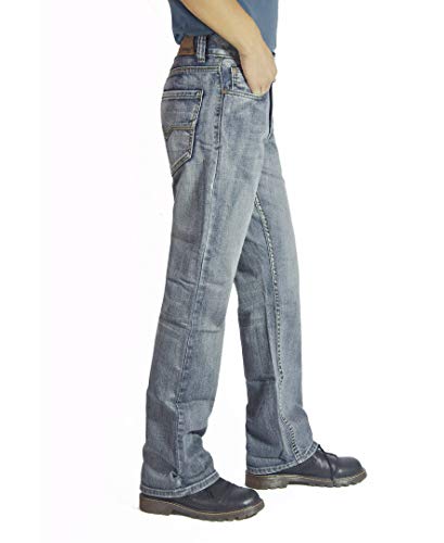 Image of Flypaper Men's Fashion Bootcut Blue Jeans Regular Fit Mens Work Pants