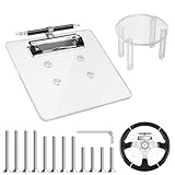 Golf Cart Steering Wheel Scorecard Holder with Pencil Holder for Club Car/EZGO TXT& RXV/Yamaha G29/Icon I40/Star Car/Excar and Other Most Golf Carts Clear 5mm Thick Acrylic - Elevated Disc Style