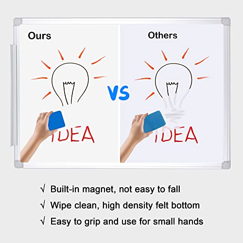 Dry Erase Erasers, Ihpukidi 24 Pack Magnetic Whiteboard Dry Eraser Chalkboard Cleansers For Classroom, Home, And Office (Blue, 1.97 X 1.97 Inch) #TOP3