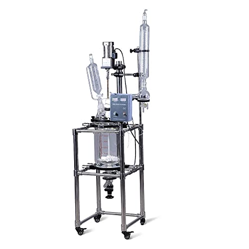 HNZXIB Double-Layer Cylindrical,High and Low Temperature Reaction Equipment,Glass Jacket Type Reactor Chemical Reaction Unit,The Reaction is Stirred Under Atmospheric or Negative Pressure Conditions.