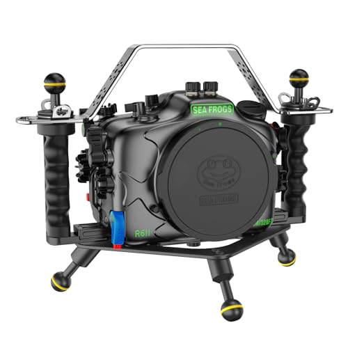 Ficha técnica Seafrogs Carcasa de metal subacuática para Canon EOS Mark III con diámetro de 180/230 mm, lente ojo de pez, impermeable, 130 pies/40 m, carcasa de metal para cámara de fotografía de deber - Fernando Cortés
