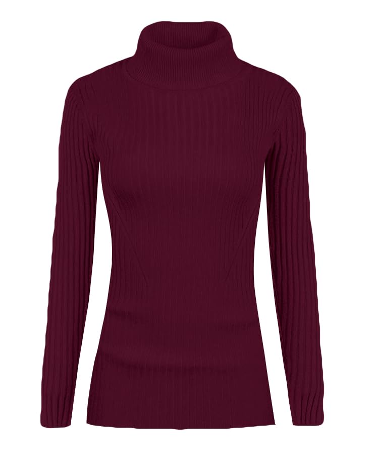 DENIMHOLIC Women's Cotton Turtle Neck Sweater (in, Alpha, XL, DK Wine) - Image 5 thumbnail