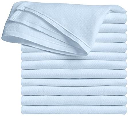 Clips N Grips Birdseye Flatfold Cloth Diapers, Light Blue - 12 Count