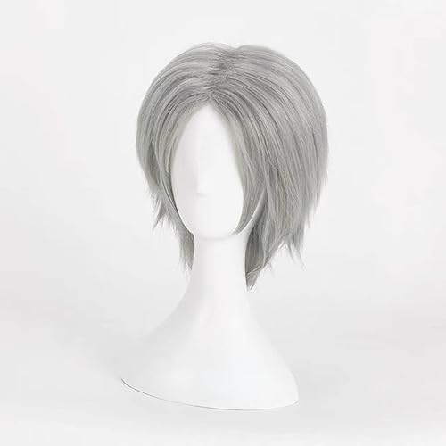 Miniatura 3 de Game Devil May Cry 5 - Peluca de cosplay, pelo corto gris plateado para Dante, juego de rol, accesorios de Halloween, accesorios con gorra de peluca