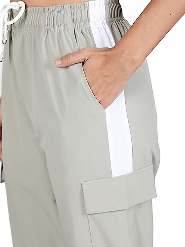 Image of CHKOKKO Women High Rise Sports Gym Track Pant Running Lower with Cargo Pocket