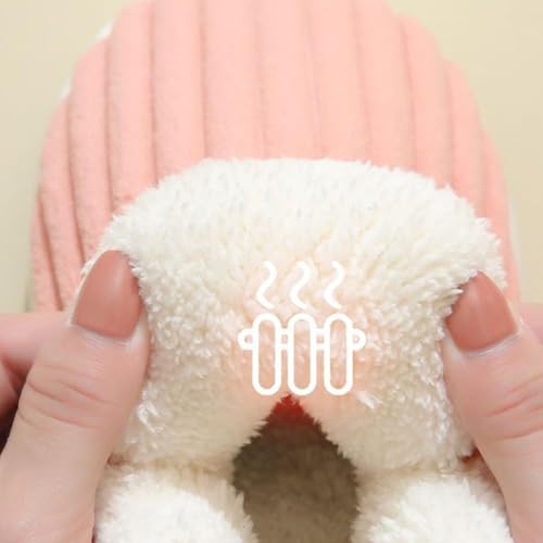 Puffy Slipper Booties for Women Men, Winter Fuzzy Warm Thick-Soled Plush House Cloud Slides, Cozy Indoor Outdoor Anti-Slip Soft Fleece Lined House Shoes4