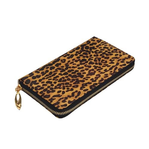 Cool Cheetah Leopard Wallet for Men Women Long Purse Leather Clutch Large Business Handbag Travel Phone Holder Credit Card Holder Money Case with Zipper Leather Wallets Gift3